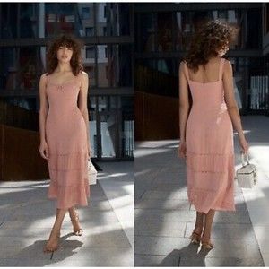 Reformation Pink Midi Dress